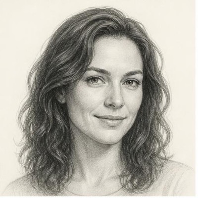 Pencil portrait of Maya
